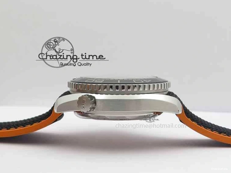 0417 Resilient Planet Ocean 2016 43.5mm SS OM 1:1 Best Edition Black Dial On Black Nylon Strap A 8167